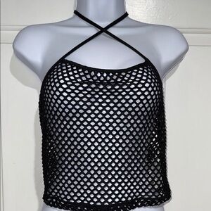 Black Mesh Halter Top (“Donated”)